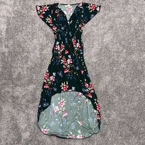 Floral Black Dress